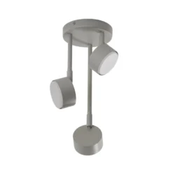 Deckenstrahler Nemo, 3-fl., grau-beige, beweglich, GX53