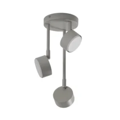 Deckenstrahler Nemo, 3-fl., grau-beige, beweglich, GX53