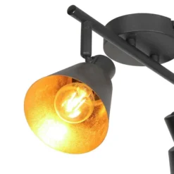 Deckenstrahler Oeroe, 2-flammig, schwarz, Metall, E14