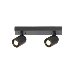 Deckenstrahler Razza, schwarz, Länge 38 cm, 2-flg., Metall