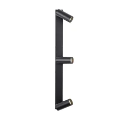 Deckenstrahler RIK, schwarz, 3-flg., 89 cm, Metall, GU10-LED