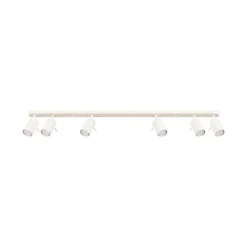 Deckenstrahler Ring, beige, Länge 117 cm, Stahl, 6-flg.