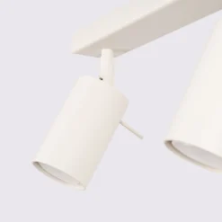 Deckenstrahler Ring, beige, Länge 117 cm, Stahl, 6-flg.