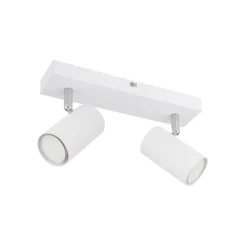 Deckenstrahler Robby, weiß, Länge 26 cm, 2-flg., Metall
