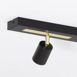 Deckenstrahler Rodez, schwarz/gold, Länge 80 cm, 3-flg.