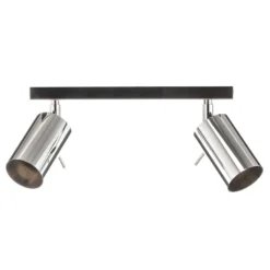Deckenstrahler Round, chrom, zweiflammig