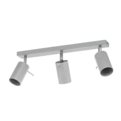 Deckenstrahler Round, grau, dreiflammig linear
