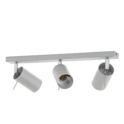 Deckenstrahler Round, grau, dreiflammig linear