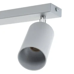 Deckenstrahler Round, grau, dreiflammig linear