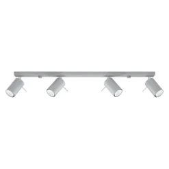 Deckenstrahler Round, grau, vierflammig linear