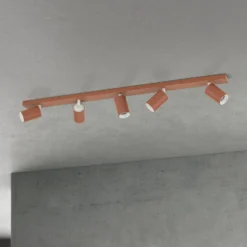 Deckenstrahler Sean, korallenrot, 5-flammig, Aluminium, GU10