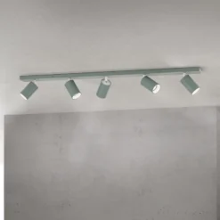 Deckenstrahler Sean, lichtgrün, 5-flammig, Aluminium, GU10