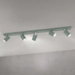 Deckenstrahler Sean, lichtgrün, 5-flammig, Aluminium, GU10