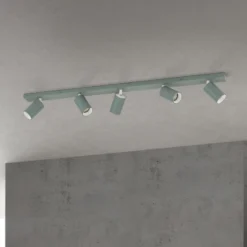 Deckenstrahler Sean, lichtgrün, 5-flammig, Aluminium, GU10