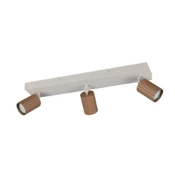 Deckenstrahler Soka, braun/grau, Länge 50 cm, Metall, 3-flg.