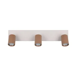 Deckenstrahler Soka, braun/grau, Länge 50 cm, Metall, 3-flg.