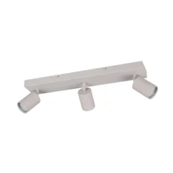 Deckenstrahler Soka, hellgrau, Länge 50 cm, Metall, 3-flg.