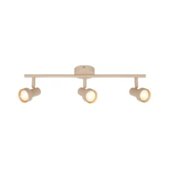 Deckenstrahler Tapp, beige, Länge 48 cm, 3-flg., Metall GU10