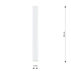 Deckenstrahler Tecno 1XL, Stahl, GU10, Höhe 60 cm, weiß