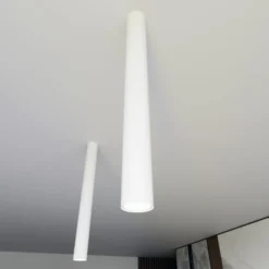 Deckenstrahler Tecno 1XL, Stahl, GU10, Höhe 60 cm, weiß