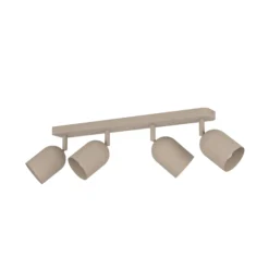 Deckenstrahler Tilston, beige, Länge 58 cm, 4-flammig, Stahl