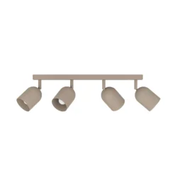 Deckenstrahler Tilston, beige, Länge 58 cm, 4-flammig, Stahl