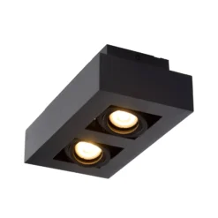 Deckenstrahler Xirax, zweiflammig, schwarz