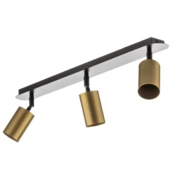 Deckenstrahler Zen 3 mit 3 Spots, schwarz-gold