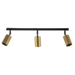Deckenstrahler Zen 3 mit 3 Spots, schwarz-gold