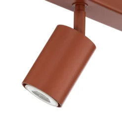 Deckenstrahler Zoom, 3-flammig, rot, Stahl, GU10