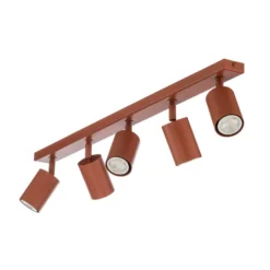 Deckenstrahler Zoom, 5-flammig, rot, Stahl, GU10