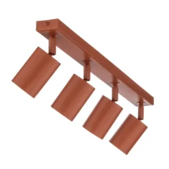 Deckenstrahler Zoom, 4-flammig, rot, Stahl, GU10