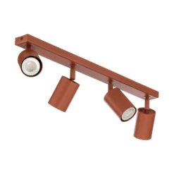 Deckenstrahler Zoom, 4-flammig, rot, Stahl, GU10
