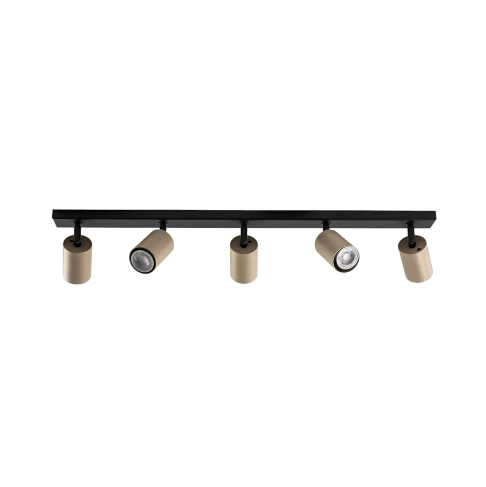 Deckenstrahler Zoom, 5-flammig, schwarz/gold