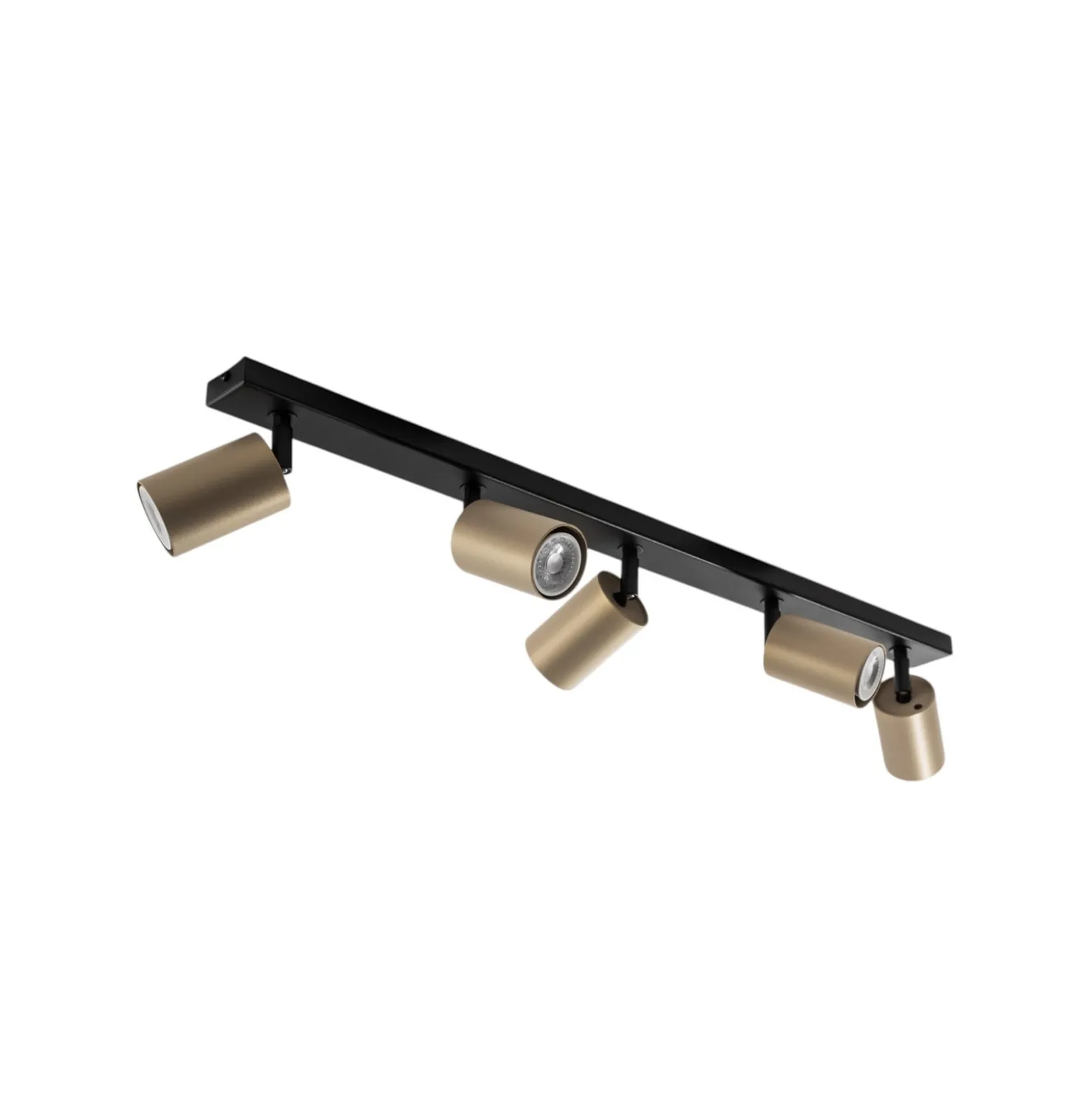 Deckenstrahler Zoom, 5-flammig, schwarz/gold