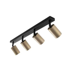 Deckenstrahler Zoom, 4-flammig, schwarz/gold