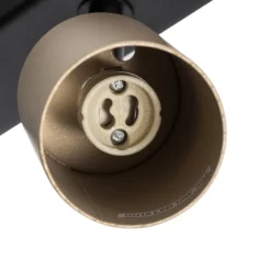 Deckenstrahler Zoom, 4-flammig, schwarz/gold