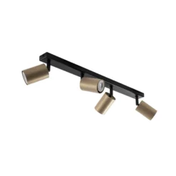 Deckenstrahler Zoom, 4-flammig, schwarz/gold