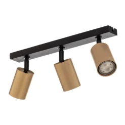Deckenstrahler Zoom, 3-flammig, schwarz/gold