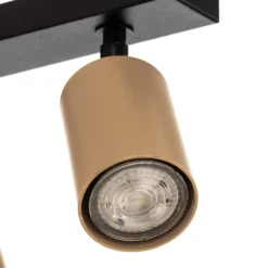 Deckenstrahler Zoom, 3-flammig, schwarz/gold