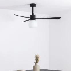 Deckenventilator Amelia Ball LED-Leuchte, schwarz