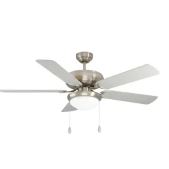 Deckenventilator Ballina, E27, nickel matt, Zugschalter
