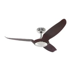 Deckenventilator Eco Talos, braun, Metall, DC-Motor, Ø 135cm