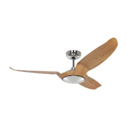 Deckenventilator Eco Talos, holz hell, Metall, DC, Ø135cm