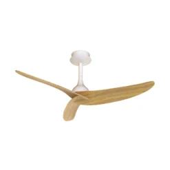 Deckenventilator Ipanema, weiß/holz, DC, leise, Remote, IP44
