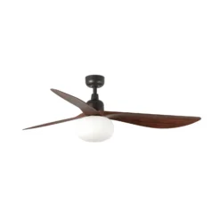 Deckenventilator mit Licht Outwood, braun, DC, leise, Ø150cm