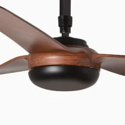 Deckenventilator Punt M, DC, schwarz/Holz dunkel
