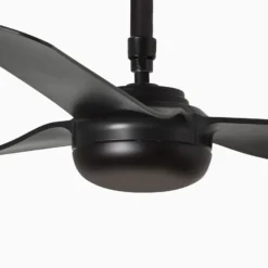 Deckenventilator Punt M, schwarz, DC, leise, 130 cm, Remote