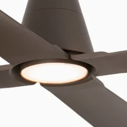 Deckenventilator Typhoon M LED-Leuchte IP44 braun