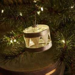 Deko-Anhänger Elly mit LED, Ø 7 cm, silber